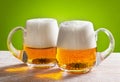 Two beers on the table Royalty Free Stock Photo