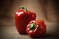Two Bell Fresh red pepper Royalty Free Stock Photo