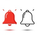 Two bell icons on a white Royalty Free Stock Photo