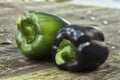 Two bell peppers Royalty Free Stock Photo