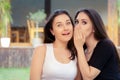 Two Best Friend Girls Whispering a Secret Royalty Free Stock Photo