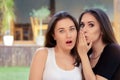 Two Best Friend Girls Whispering a Secret Royalty Free Stock Photo