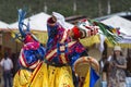 Bhutanese Cham Mask dance , Snow Lion and Garuda , Bhutan