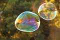 Two big air bubbles Royalty Free Stock Photo