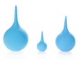 Two big blue enemas and one small Royalty Free Stock Photo