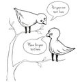 Two Birds Talking