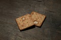 Two biscuits Royalty Free Stock Photo