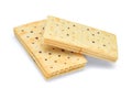 Two biscuits on white Royalty Free Stock Photo