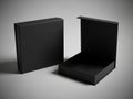 Two black boxes isolated on white background Royalty Free Stock Photo