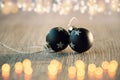 two black Christmas balls