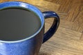 Two Black Coffees in Blue Mugs Royalty Free Stock Photo