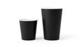 Two black cups isolated on white background Royalty Free Stock Photo