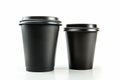 Two Black Cups Together Royalty Free Stock Photo