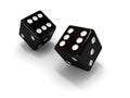 Two black dice