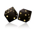 Two black dices
