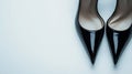 Two black high heels are on a white background Royalty Free Stock Photo