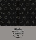 Two black hipster seamless background