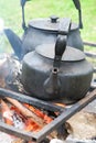 Two black kettle Royalty Free Stock Photo