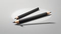 Two Black Pencils on White Surface Royalty Free Stock Photo