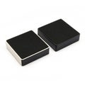 Two black rectangular blocks positioned side by side isolated Royalty Free Stock Photo