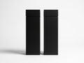 Two black rectangular boxes isolated on white background Royalty Free Stock Photo