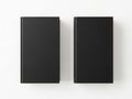 Two black rectangular boxes on white background isolated on white background Royalty Free Stock Photo