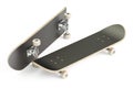 Two black skateboards, 3D rendering