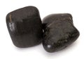Two black stones isolated Royalty Free Stock Photo