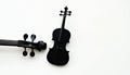 Two black violins on white background Royalty Free Stock Photo