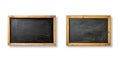 Two blackboards isolated from the white background Royalty Free Stock Photo