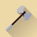 Two blade battle axe isolated. Medieval Weapon Royalty Free Stock Photo