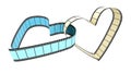 Two Blank Filmes Heart Royalty Free Stock Photo