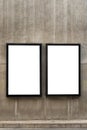 Two blank frames or billboard posters Royalty Free Stock Photo
