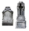 Two blank gravestone