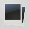 Two blank retro polaroid photo frames Royalty Free Stock Photo