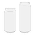 Two blank white Beer Cans with Place for your Design and Brandin