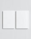 Two Blank White Book Covers on White Background Royalty Free Stock Photo
