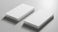 Two blank white rectangles on a gray background, casting soft shadows Royalty Free Stock Photo