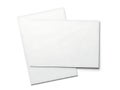Two blank white sheets of paper overlapping Royalty Free Stock Photo