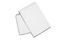 Two blank white spiral bound paper drawing pad with shadow