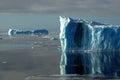 Two blue Antarctic icebergs Royalty Free Stock Photo