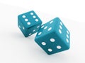 Two blue dices