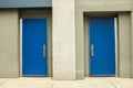 Two blue doors Royalty Free Stock Photo