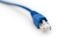 Blue Network Utp Cable, Studio shot on White Background Royalty Free Stock Photo