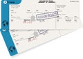 Two blue plane tickets