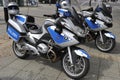 Two BMW Police Motorbikes Royalty Free Stock Photo