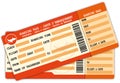 Two boarding passes. Royalty Free Stock Photo