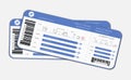 Two boarding passes Royalty Free Stock Photo