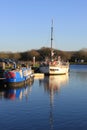 Two boats moored in the canal basin, Glasson Dock