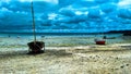 Two boats waiting for the high tide. Royalty Free Stock Photo